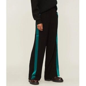 Maje satin side stripe crepe Parmane pants 1